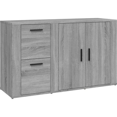 Buffet Commode Armoire Luxueux, pour Salon Chambre Entrée Cuisine, Sonoma gris 100x33x59,5 cm Bois d'ingénierie OIB9033E (1/4)