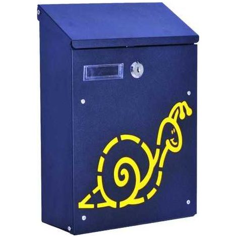 Caja para cartas Blinky Caracol acero negro 21x8,5x30H