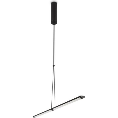 Lampadario A Sospensione Moderno Supersymmetry Alluminio Nero 1 Luce Led 17W (1/5)