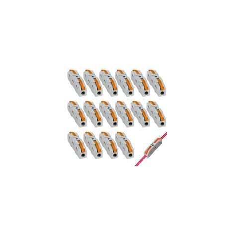 Connecteur Électrique,Connecteur Électrique Rapide,Kit Connecteur Électrique,Bornes de Connexion Automatique,Rapide Connecteur de Fil de Câble,Connecteurs Électriques Compact,16PCS