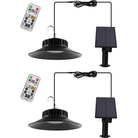 Luces solares colgantes, luces exteriores impermeables para jardín, luces LED inteligentes para camping, luces domésticas con control remoto, luces industriales y mineras. (1/5)