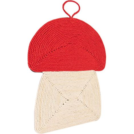 CCYKXATapis Griffoir pour Chat en Sisal,Forme Champignon,Mural Protège les Meubles,Usage Maison,Confortable pour Chats,Pratique,Tableau à Gratter,Chaton (1/5)
