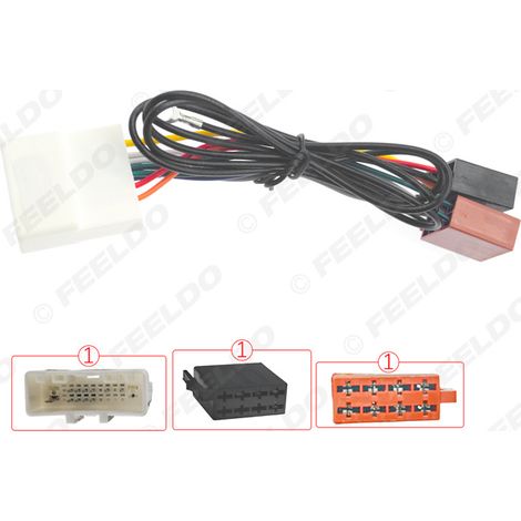 Compatible avec le câble de mise à niveau du système audio ISO des Nissan Infiniti 2007-2013, adaptateur de câble d'alimentation audio de voiture.