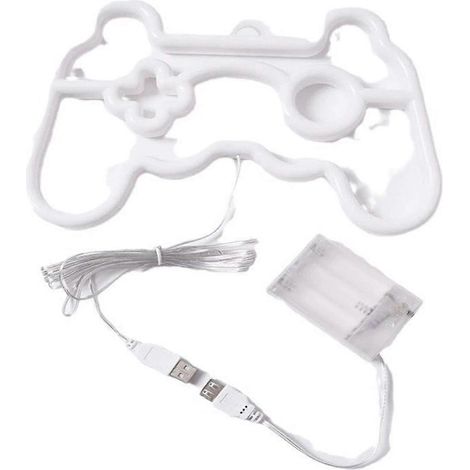 Manette de jeu en enseigne lumineuse néon LED alimentée par USB pour chambre à coucher --- (1/5)