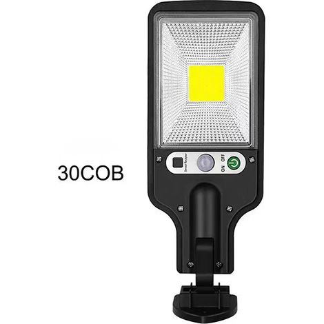(noir-616-C Blanc froid) Applique murale solaire LED extérieure étanche, 3 modes d'éclairage, compatible avec l'induction, pour jardin, terrasse, garage, cour et éclairage public. (1/5)