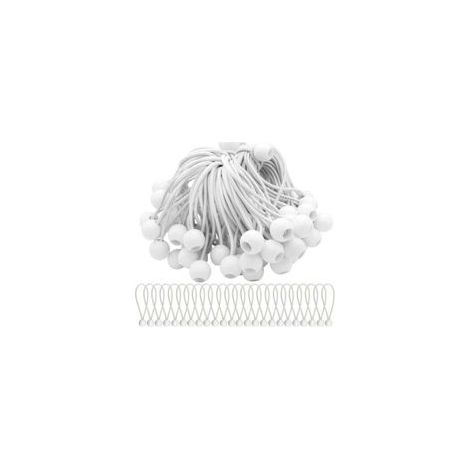 Lot de 50 tendeurs élastiques 150mm – Capacité d'expansion 300mm – Caoutchouc durable pour bâches et tentes – Installation rapide (1/5)