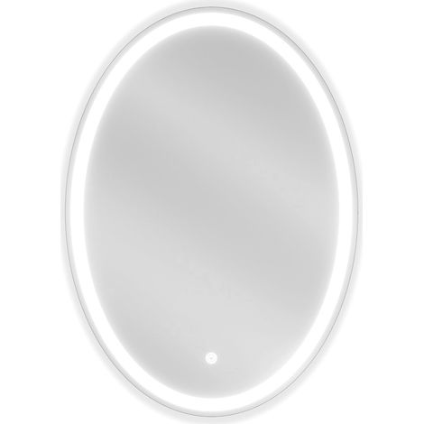 Miroir lumineux ovale Silla, miroir salle de bain 50x70 cm, lumière froide, design moderne (1/5)
