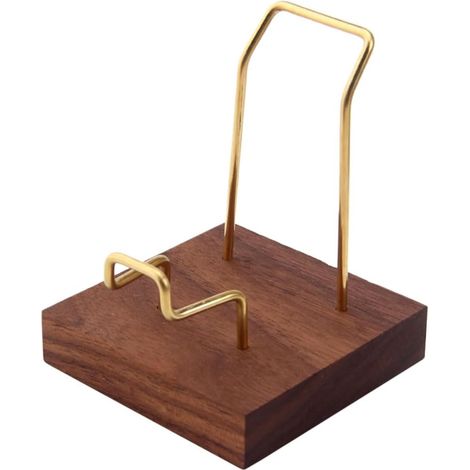 boules de cristal OUNONA en bois de noyer avec structure en