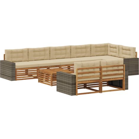 Outdoor Sofa Set with Cushion 9 pcs vidaXL (1/5)