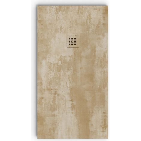 VAROBATH - Receveur de douche 3D 100x140 - Modèle ROKMENTO effet ciment (1/5)