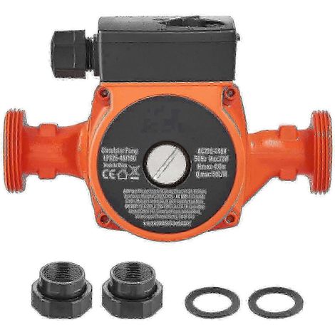 Pompe de circulation d'eau chaude LPS25-4S-180, 220 V, 72 W, 50 LPM, pompe de circulation à trois vitesses avec filetage NPT de 1-1/2 pouce, compatible avec les systèmes de chauffe-eau domestiques. (1/5)