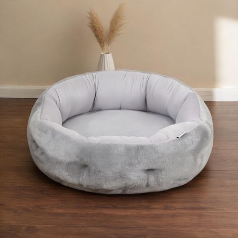Arbre à chat gris clair en peluche coton PP 62 x 62 x 21 cm (1/5)