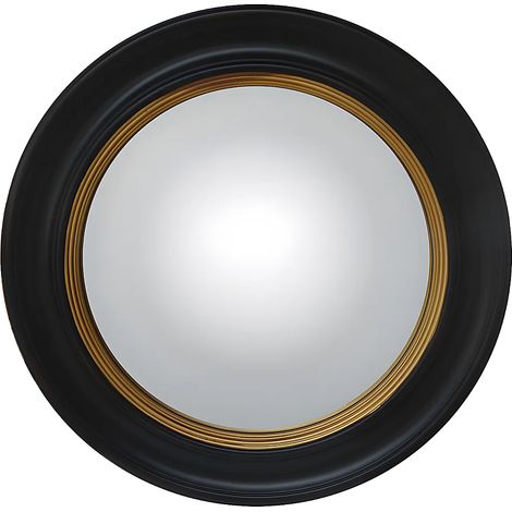 Specchio occhio di strega - D.66 cm - Legno di paulownia Nero e dorato effetto ottone - FRANKLIN (1/3)