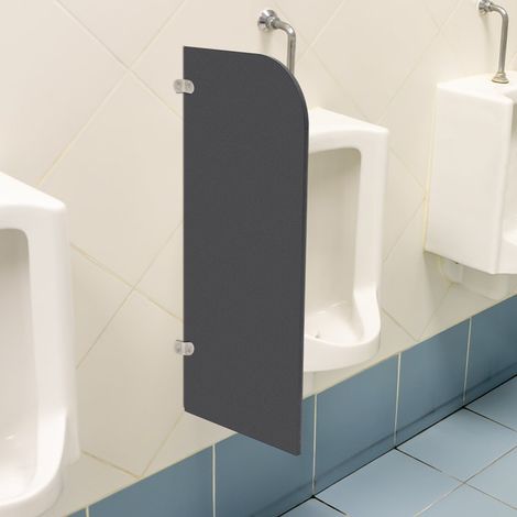Cloison murale pour urinoirs pour hommes, cloison de séparation pour urinoirs, noir (1/5)