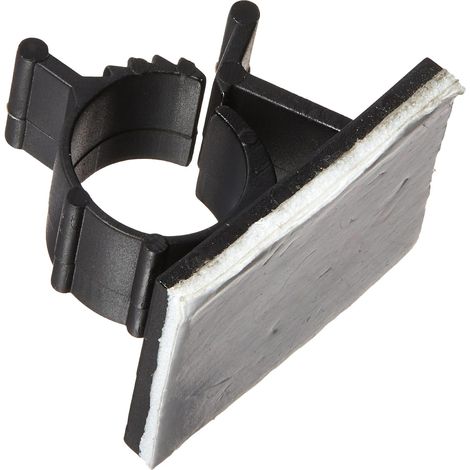 Confezione da 100 fascette stringicavo regolabili e autoadesive in nylon, in plastica nera - AquaForge (1/5)