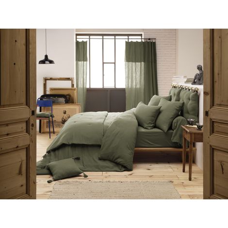Housse de couette 200 x 200 cm en double gaze de coton – Romarin