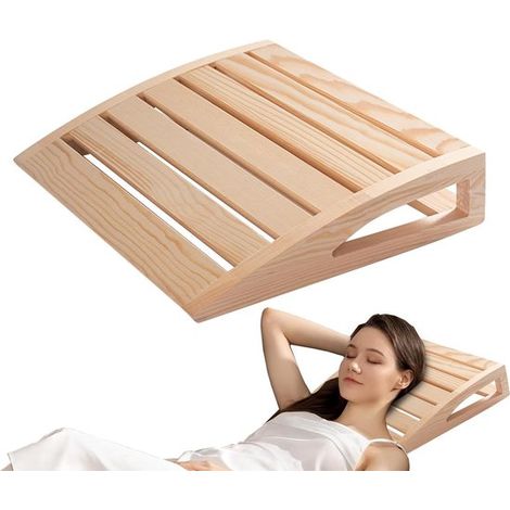 Fabriqués artisanalement - ces coussins de sauna ergonomiques en bois avec support pour la nuque offrent un soutien et une relaxation optimaux (1/5)