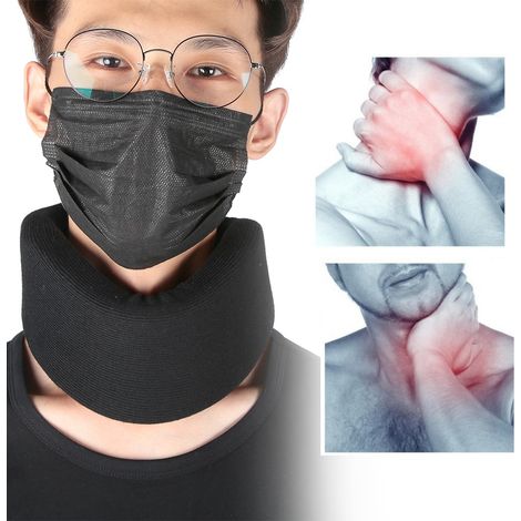 Collier de Soutien Cervical Noir - Confort et Stabilité pour Sport et Randonnée (Taille S)