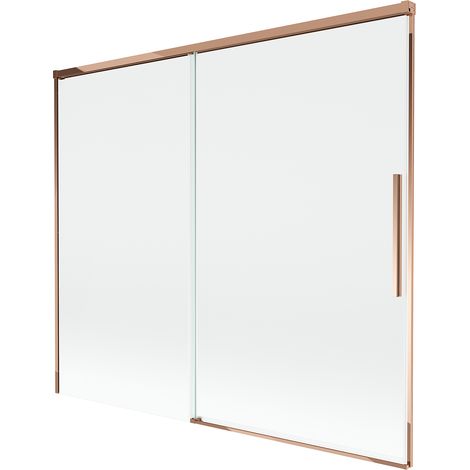 Mexen Rox paroi de douche à 2 panneaux coulissants 180 x 150 cm, transparent, or rose - 8C9-180-001-60-00