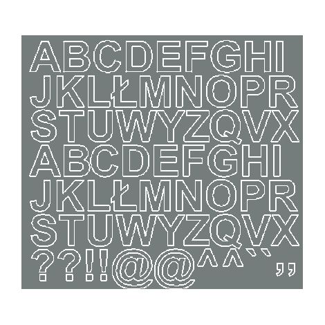 Lettere adesive autoadesive da 2,5 cm, grigio opaco