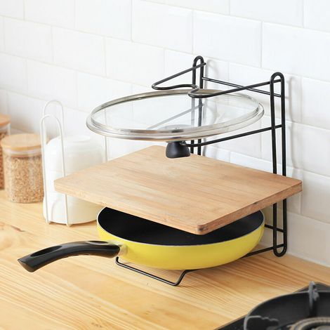 Green Mobility-Support De Couvercle De Pot Organisateur De Casserole Pour Armoire Support De Rangement De Support De Pot, Marron Marron (1/5)