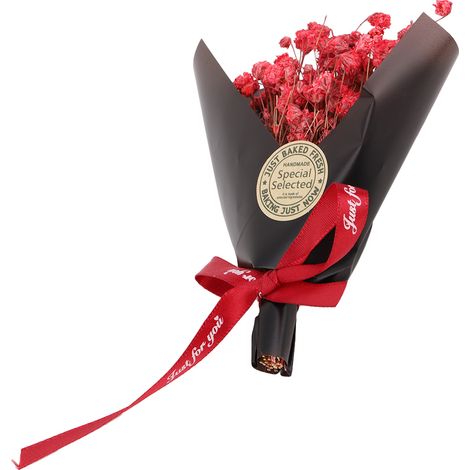 Mini bouquet de fleurs séchées naturelles, décoration de mariage, accessoires photo (rouge) (1/4)