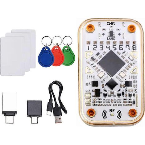 Chameleon Ultra RFID-Chip-Lesegerät + 3 NFC CUID-Karten-/Schlüsselanhänger-Emulatoren (125.000 x 13,56 MB) (1/5)