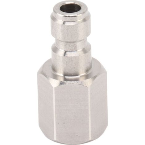 Raccord fileté femelle 1/8 pouce BSPP, adaptateur de couplage droit femelle en acier inoxydable 304 pour fixation gonflable de cylindre de CO2 (1/5)