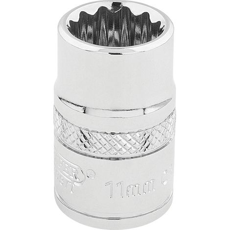 Draper 11mm 12-Point 3/8" Square Drive Hi-Torq® Socket (Polished Chrome, Model 32771) (1/5)