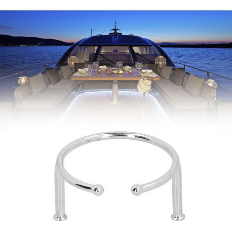 Porte-tasses/rangement pliable en acier inoxydable 316 pour bateaux, yachts, bateaux de pêche, vedettes et camping-cars (1/5)