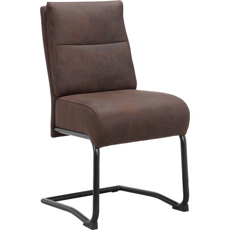 Pack de 2 chaises de salle à manger en microfibre brun foncé – Housse durable et facile à entretenir – Supporte jusqu'à 120 kg (1/5)