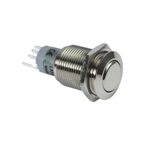 PULSANTE ROTONDO IN METALLO DPDT 2NO 2NC (1/2)