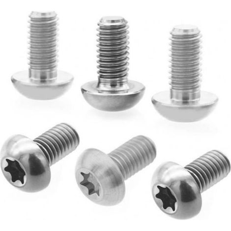 6 boulons de titane PCS M5X10 12mm Boulon à vis pour freins à disque Rotors de frein de montagne Vélo de montagne T25 Torx Tête Bicy (1/4)