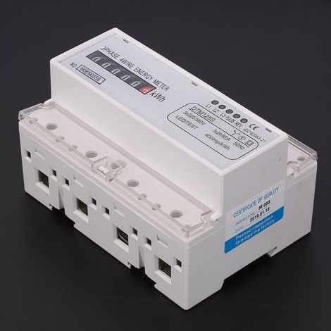 Compteur électrique numérique triphasé 220/380V 20-80A, mesure de consommation d'énergie kWh, affichage digital, usage industriel, compteur de puissance électrique 3 phases, précision fiable. (1/5)