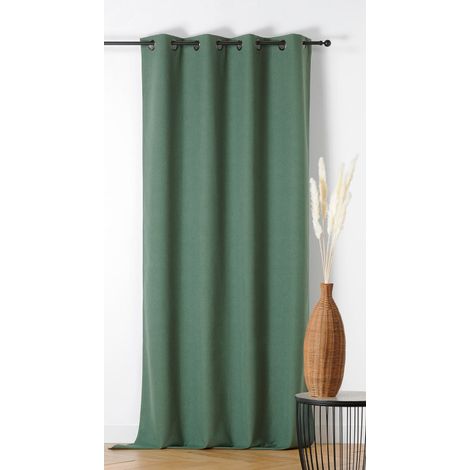 Rideau 100% occultant 135x260cm "Indiana" - 135x260cm - Vert kaki (1/2)