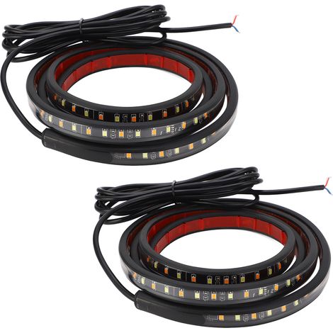 2 pièces Marchepied LED 800LM Blanc Ambre 12V-24V pour Camionnette SUV Quad (1/5)