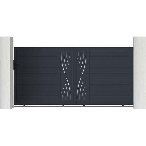Portail aluminium coulissant VELETA 300x160cm