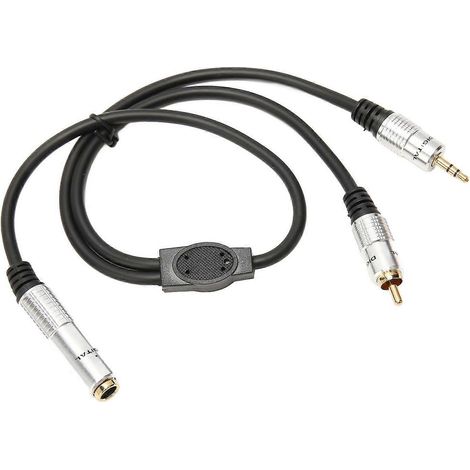 Câble RCA 6,35 mm vers 3,5 mm, connecteurs plaqués or, répartiteur audio, 48 cm (1,6 pi) (1/2)
