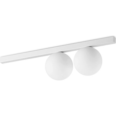 Plafoniera Contemporaneo Binomio Metallo Bianco 2 Luci G9 4W 3000K Ip20