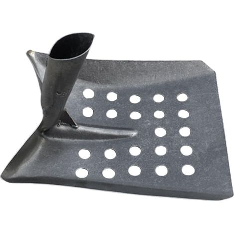 Pelle Agricole Plate en Métal Noir, Légère et Résistante à L’Usure, pour Poulailler et Ferme, Tamis Jardinage pour Nettoyage (1/5)