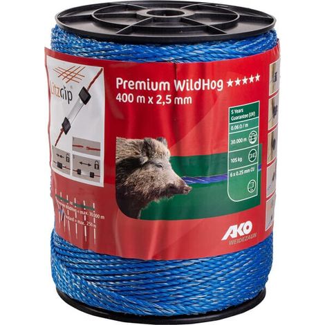 Premium WildHog polywire 6x0.25 Cu blue 400m AKO 449312 (1/2)