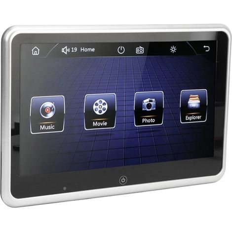 Écran Tête d'Appui Voiture 10,1 Pouces Tactile 1080P Résolution 1024x600 Rétroviseur Lien Intégré Émetteur FM Lecteur Multimédia DVD (1/5)