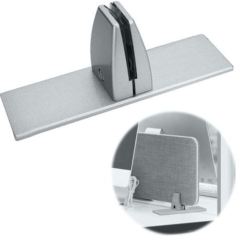Pince à verre réglable en alliage d'aluminium, support en plexiglas, clip de séparation pour cloison de confidentialité de 3 à 25 mm, bureau, laboratoire, 1 pièce, argent (1/5)