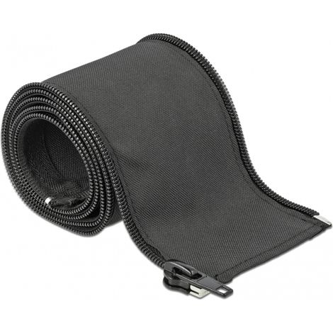 DeLOCK Delock Gewebeschlauch mit Reißverschluss hitzebeständig 1 m x 25 mm schwarz (19217) (1/4)