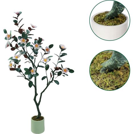 Arbre de Magnolia Artificiel, Feuilles Réalistes, Idéal pour la Décoration Intérieure, 180cm (1/2)