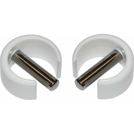 2x Clip de fixation avec goupille Ø 4mm pour manivelle volet roulant Ø 15mm extérieur couleur blanc Fenêtre Store Ouverture Fermeture Clipsage (1/2)