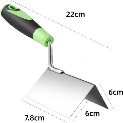 Outil de finition angle intérieur et extérieur en acier inoxydable, spatule pour plâtre, outil à raboter les angles muraux (1/2)