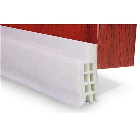 Guarnizione adesiva inferiore per porta, isolamento acustico e termico, 2 m x 4 cm, silicone bianco flessibile, striscia sigillante per rumore e polvere, tappo per aria fredda, repellente per topi, fo