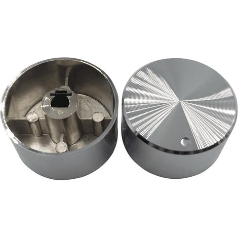 Lot de 4 boutons ronds en acier inoxydable pour cuisinière à gaz (1/5)