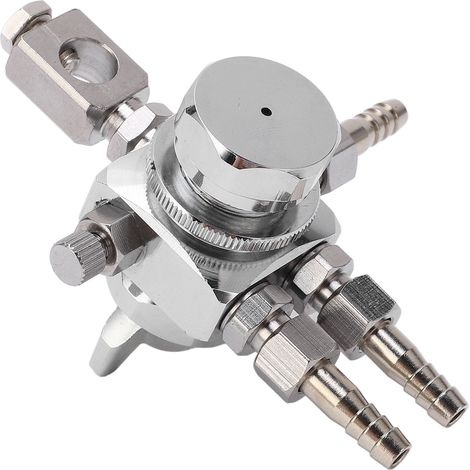Pistolet Pulvérisateur Automatique, Buse Inox, Corps Alliage Zinc Chromé, Argent Petit, Peinture Huile, Usage Industriel, 0,5mm/0,02in (1/5)